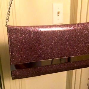 Glittery oversized clutch